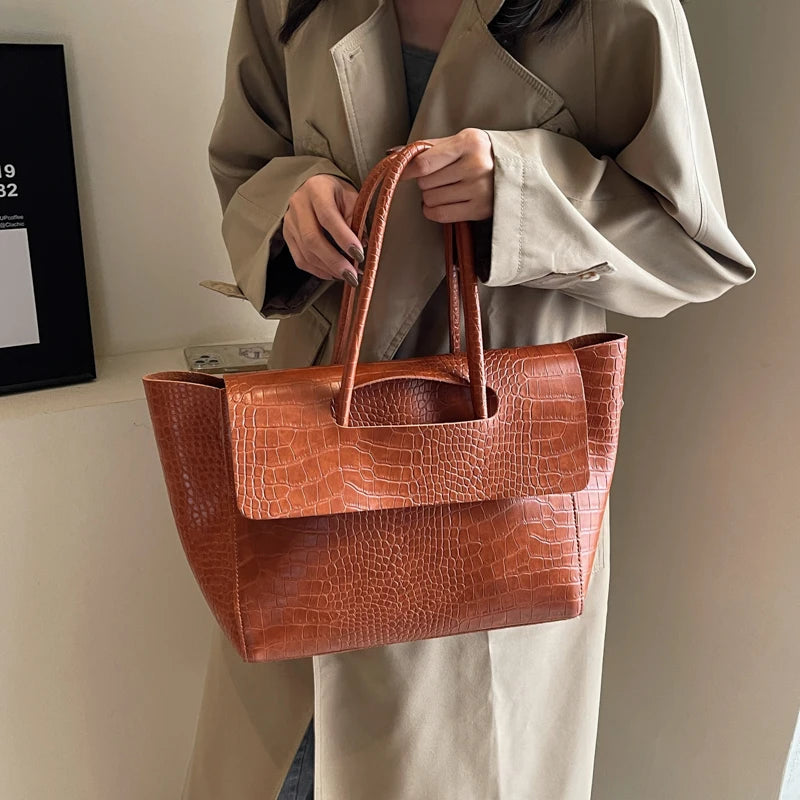 Sac à Main Luxe Femme Motif Crocodile