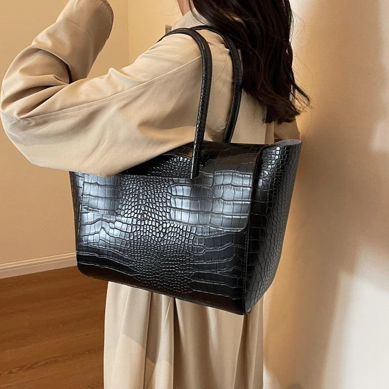 Sac à Main Luxe Femme Motif Crocodile